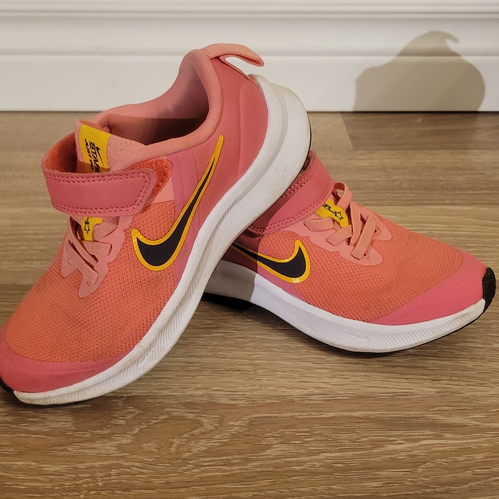 Nike Kids Pink and Yellow Sneakers
